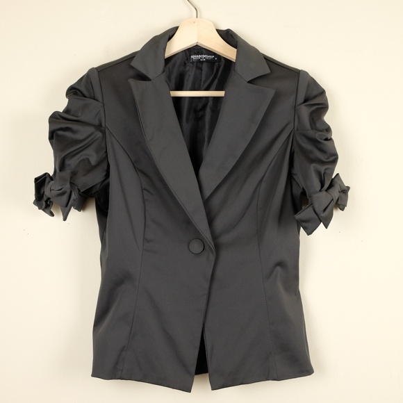 Rinascimento Jackets & Blazers - Rinascimento Italy women's short sleeve bow blazer